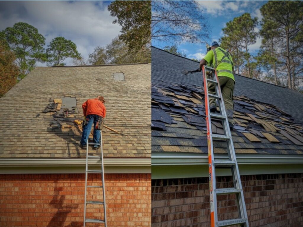 diy vs professional roof repair, Athens