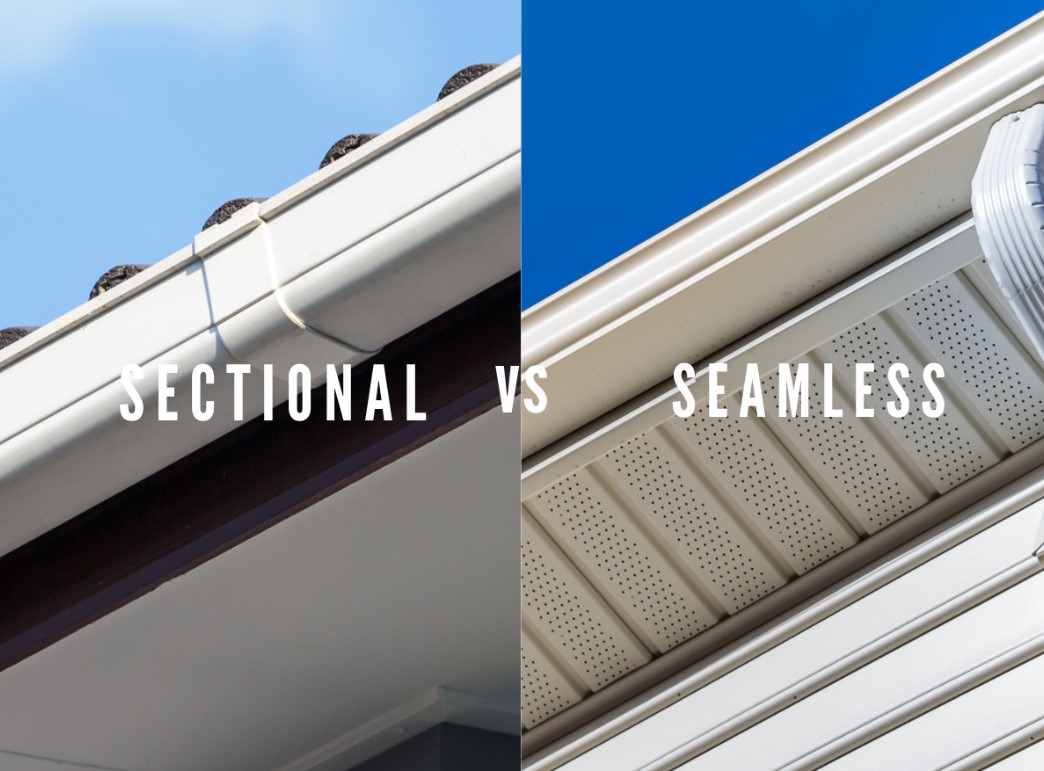 section gutters vs seamless gutters