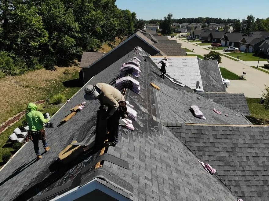 ice and water shield underlayments on roof in Concord, NC