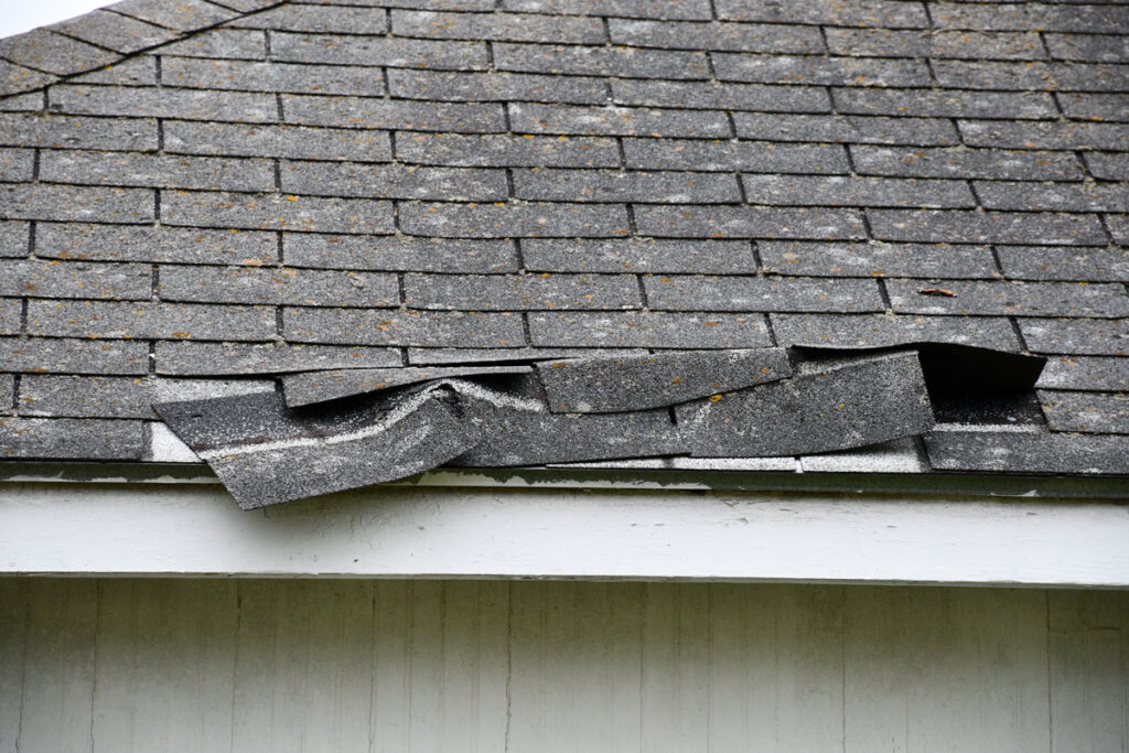 Weather damage shingles, Clarksville