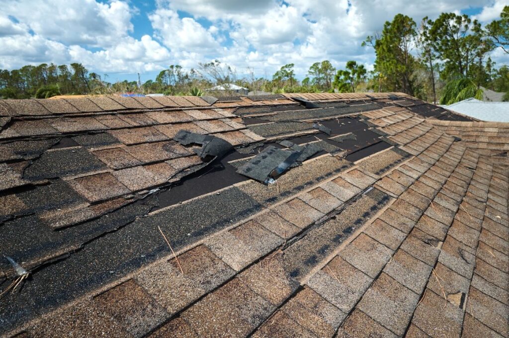 roof damage from hurricane in Cookeville, TN