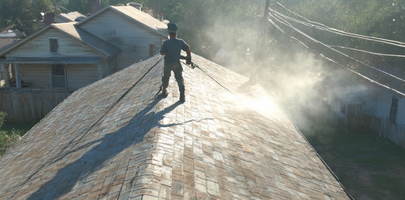 DIY roof cleaning
