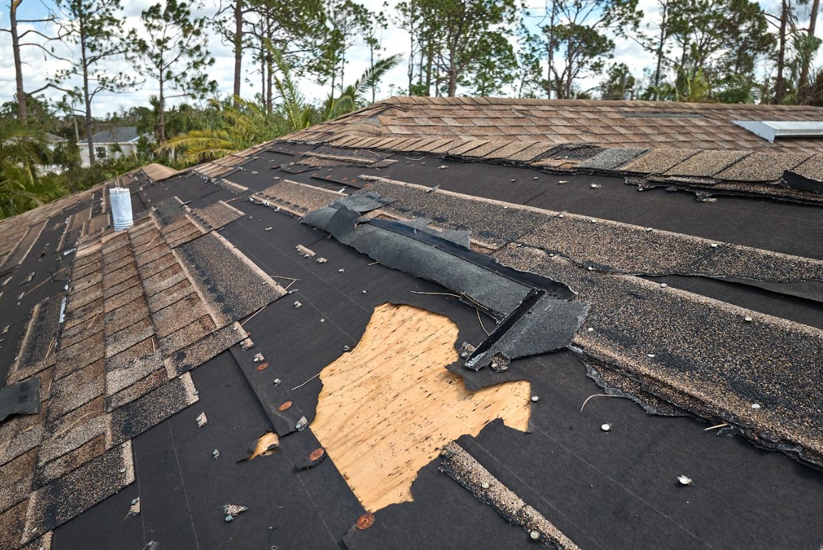 weather damage on roof in Lumberton, NC