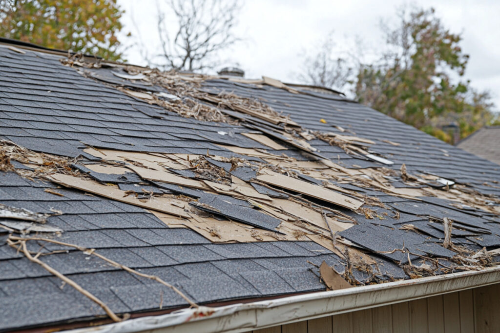 weather damage on roof, Hickory