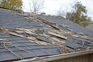 weather damage on roof, Hickory