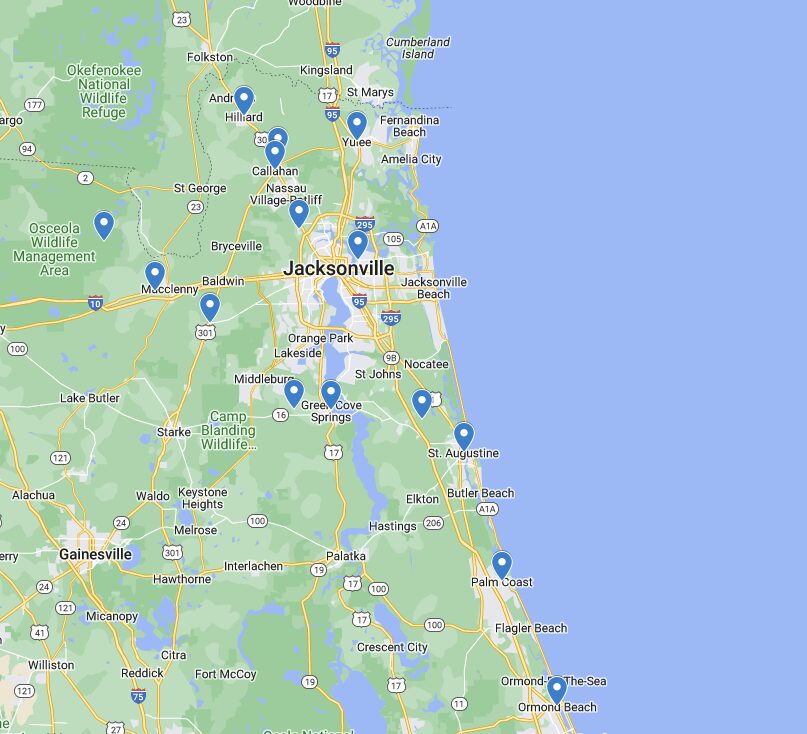 best-choice-roofing-jacksonville-fl-service-area-map