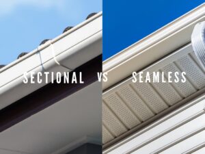 comparing sectional vs seamless gutters in New Brunswick