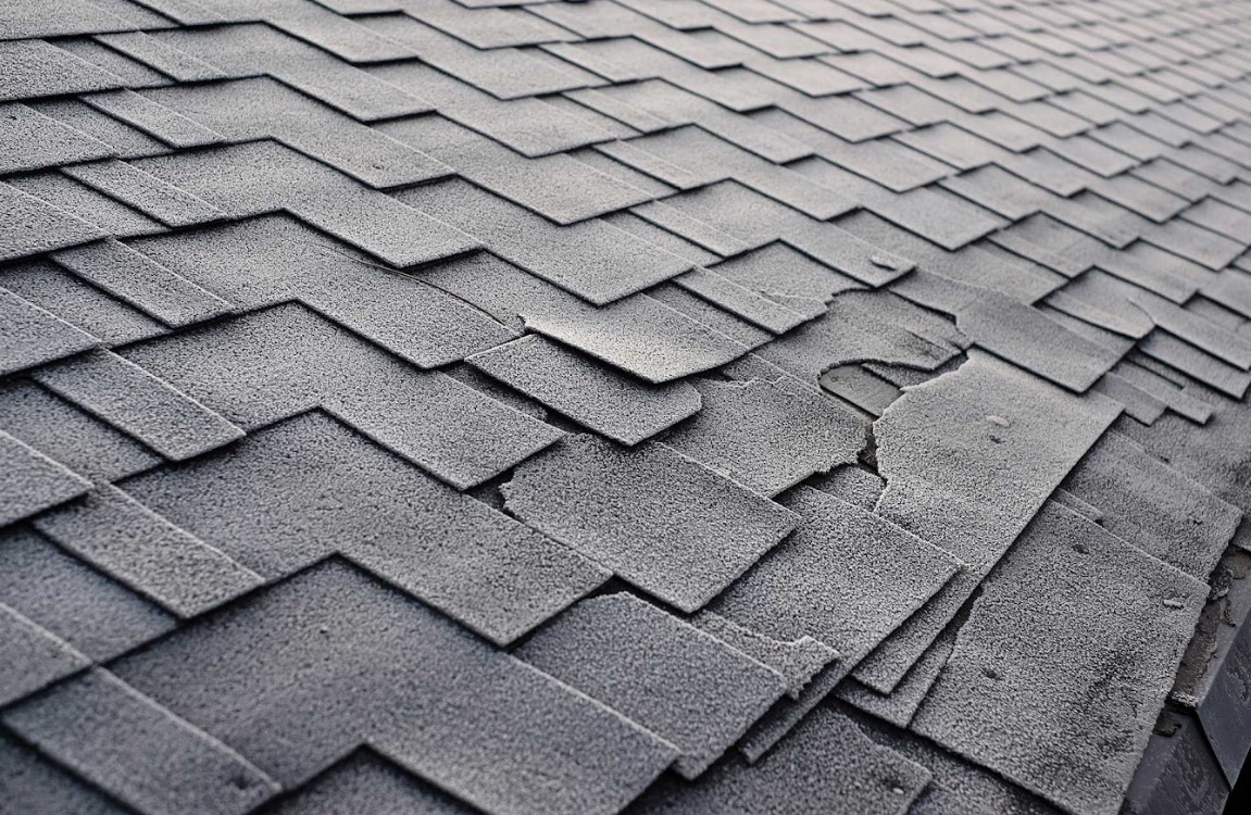 hail damage to asphalt roof shingles
