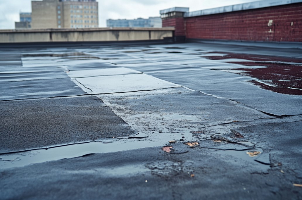 standing water on commercial roof