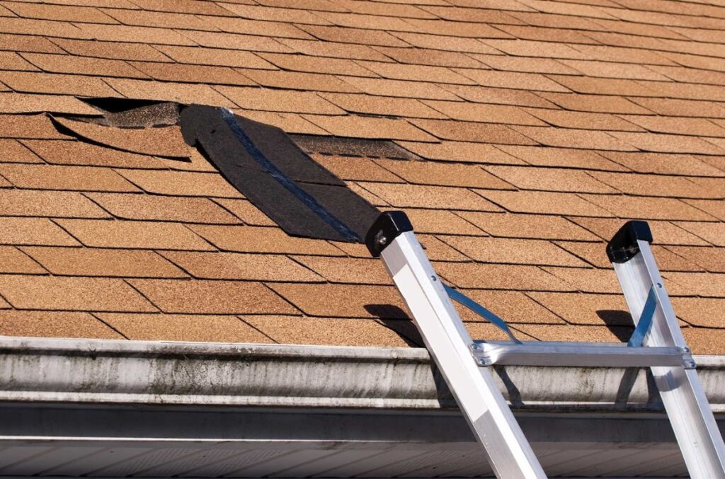 storm damaged roof in Philadelphia