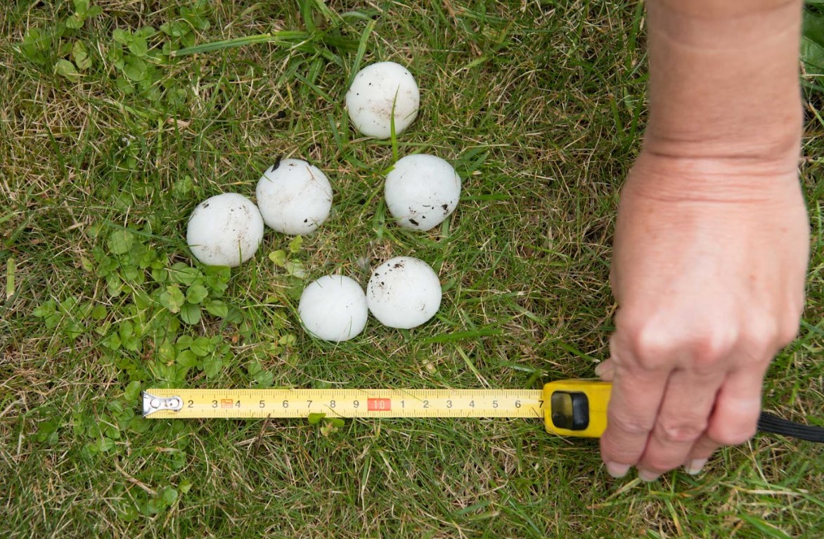 what size hail will damage roof in Richmond