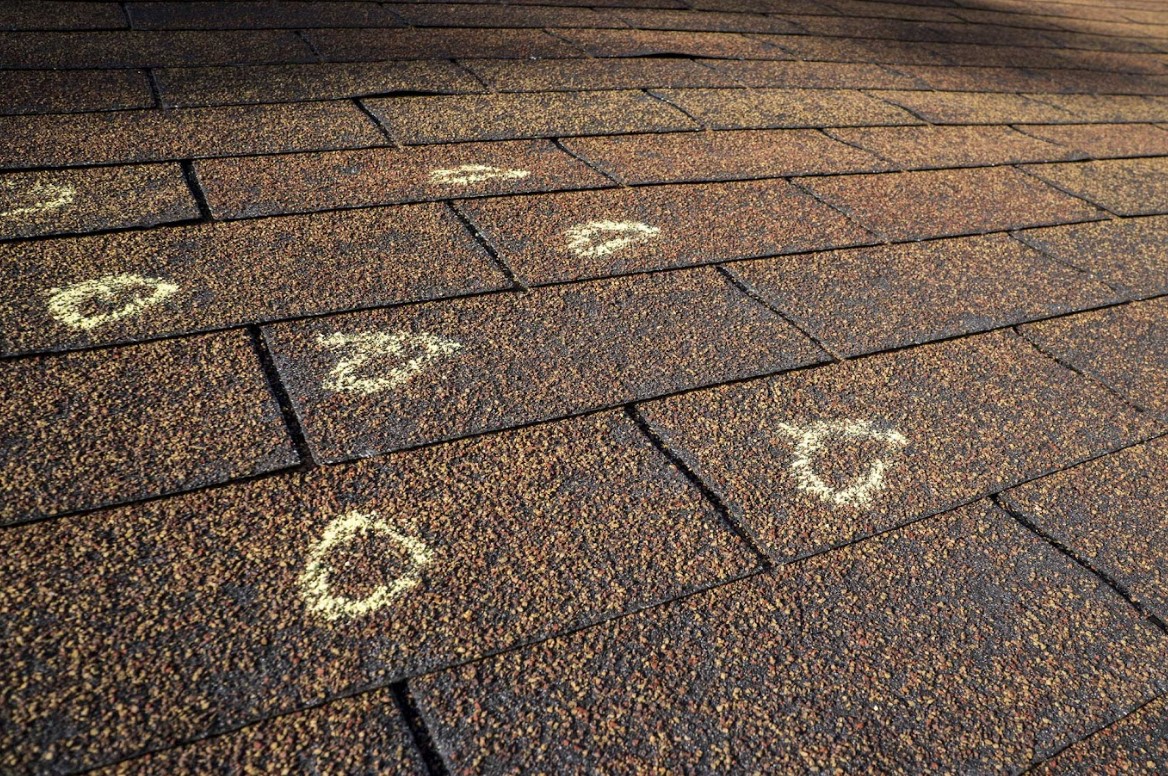 hail damage on roof in Winston Salem, NC